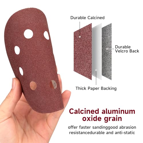 100PCS 5 Inch Sanding Discs 240 Grit Sandpaper for Orbital Sander - style: Aluminum oxide