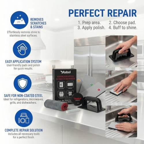Stainless Steel Scratch Remover Kit for Sinks & Appliances - size: 0.53 Fl Oz (Pack of 2)