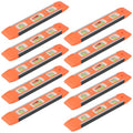 10 Pack Magnetic Torpedo Level, 9 Inch Small Level Tool with 45°/90°/180° Bubbles for Measuring, Orange