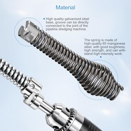 10Pcs Drain Snake Drill Attachment