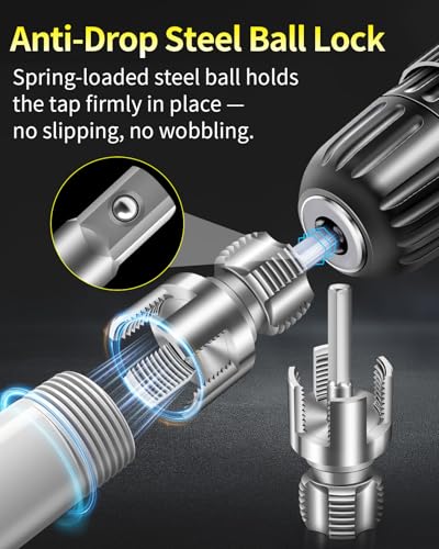 3-Piece PVC Pipe Threading Tool, 1/2, 3/4 and 1 Inch