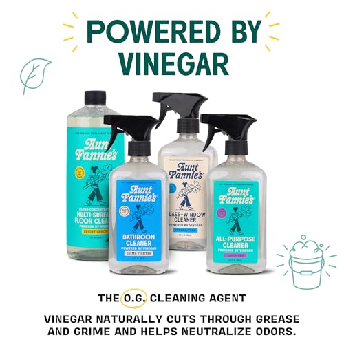 Aunt Fannie's All Purpose Cleaner Bundle, Lemon, Spray + Refill, 2 Pieces | Cuts Grease & Grime, No Harsh Residue, Safe for Kitchens Bathrooms Windows Counters & Sealed Areas, Kid and Pet Safe - size: 80.9 Fl Oz (Pack of 2)