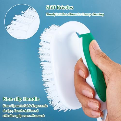 Scrub Brush Set, 4 Pack Deep Cleaning Brush Kit, Green - color: Green
