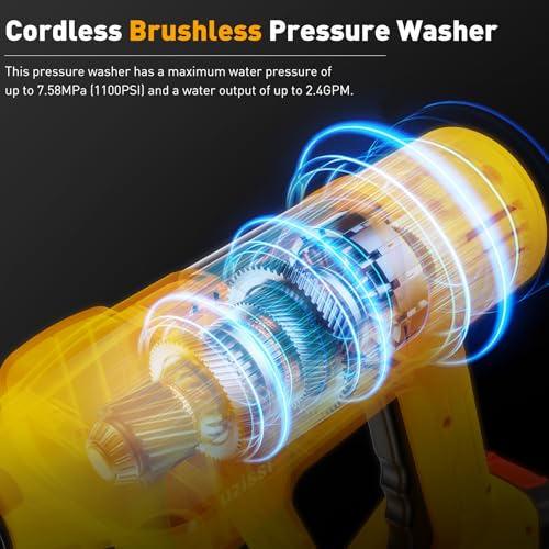 1100PSI Cordless Car Washer,Portable Battery Powered Cleaning Tool