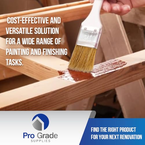 Pro Grade - Chip Paint Brushes - 96 Ea 1.5 Inch Chip Paint Brush | Natural bristle, wood handle | Bulk Pack | For Furniture & Varnish | Cabinets, Fences, Decks