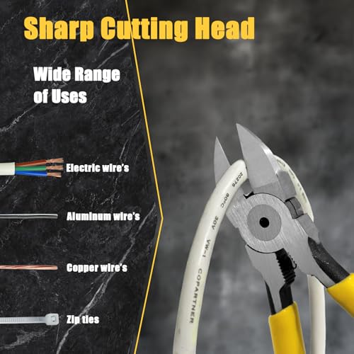 Wire's Cutting Diagonals Cutting Pliers - Flushes Cutter's, Small Cutterr Snips,Flushes Pliers, Wire's Cutterr for Crafting, Jewelry Making, Soft Copper Wire, Floral. ect. (6 inch) - size: 6 Inch