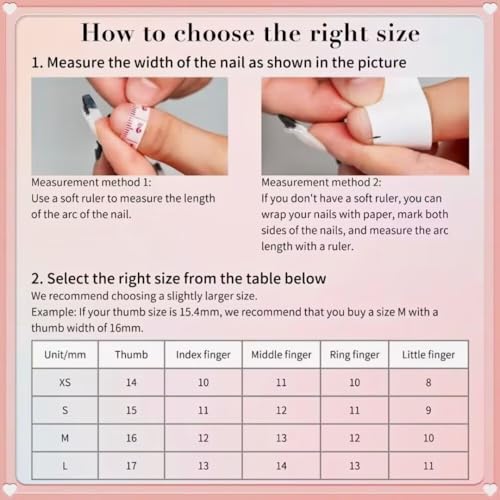 MAGLFELL Press On Nails Handmade French Nails for Women, Reusable Long Almond False Nails, 10PCS ABS Artificial Fingernails with Tip Designs for Salon & Home Use Size L - color: Bow, size: L