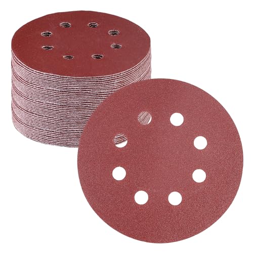 WORKPRO Sanding Discs, 5-Inch 150 Grit 8-Hole Hook and Loop, 50 Pack - style: 50PCS 5 Inch 150 Grit