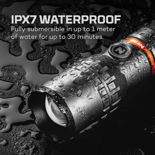 NEBO SLYDE KING Flashlight | High Lumens, Rechargeable COB Work Light & LED Flashlight, Waterproof, Magnetic Base, Great for Camping & Hunting, Includes Charging Cable - color: Storm Gray