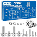 970PCS Machine Screws Assortment Kit Phillips Pan Head 304 SS M2-M5 - size: SS M2M2.5M3M4M5 970PCS
