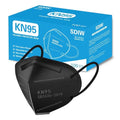 100PCS KN95 Black Face Masks,5-Ply Breathable Cup Dust Masks for Adult - color: Black-100pcs
