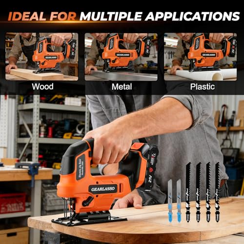 Cordless Jig Saw 21V Brushless 4 Orbital Bevel Cuts Variable