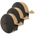 Jucoan 99 Feet Weather Stripping Foam Seal Tape, 2 Inch Wide x 1/8 Inch Thick Self Adhesive Foam Insulation Tape Weatherstrip Soundproof Tape for Pipe, Window Door Air Conditioner Seal, 3 Rolls - size: 2 In x 1/8 In x 99 Ft