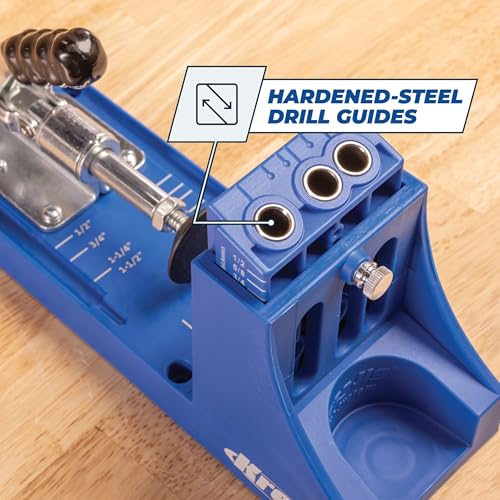 Kreg K4 System - With R3 Jig, Drilling Guide & Dust Collection - Adjustable, Versatile Jig - Create Rock-Solid Joints - For Materials 1/2" to 1 1/2" Thick - K4SYSTEM