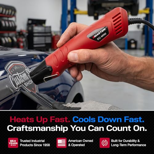 Master Appliance EC-MINI Heat Gun for Crafts, Shrink Wrap, Heat Shrink Tubing, Wire Connectors, Electrical Connectors, Epoxy Resin, Candle Making Heatgun, Embossing Hot Air Gun w/Heat Shrink Reflector