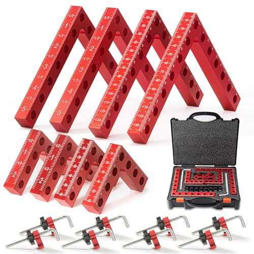 8P Corner Clamps for Woodworking(5.5"x4+2.5"x4) for Right Angle Positioning