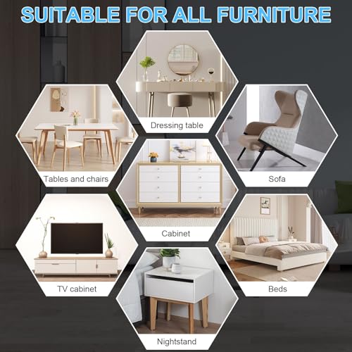 New Upgrade Furniture Movers Sliders: Multi-Surface Furniture Sliders - size: 5.8*4.3in Oval 8+8Pack