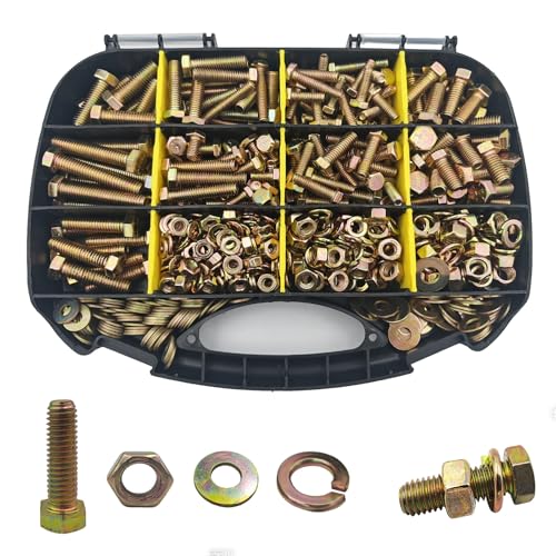 574PCS SAE Bolt and Nuts Assortment Kit - size: 574pcs 1/4"-20 5/16"-18 3/18"-16