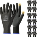 toolant Microfoam Nitrile Work Gloves with Grip, 12 Pairs, Black, Small - color: Black-12pairs, size: Small
