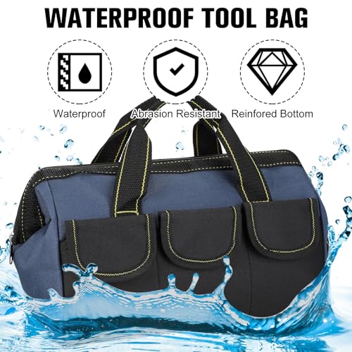 Sanwuta 3 Pack 13 Inch Tool Bags, Classic, Red, Army Green, Blue - color: Red, Army Green, Blue, size: 13 Inch, style: Classic