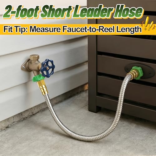 Short 2ft Garden Hose with 3/4'' Female to Female Connector - size: 2ft