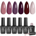 Beetles Purple Gel Polish Set, Burgundy Maroon Mauve Plum Fall Colors - color: A - Creme | 0-0-0-Rose Petals