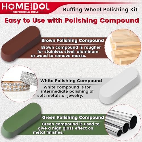 72Pcs Polishing Kit for Dremel Buffing Wheels with Polishing Compound - style: Style 2