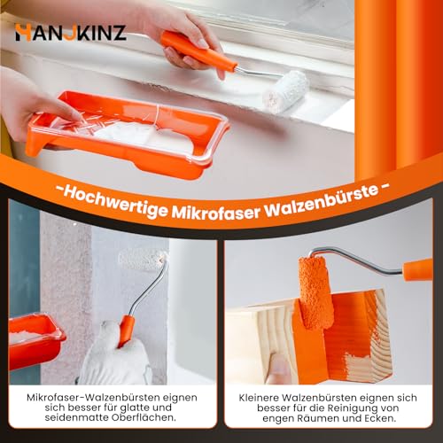 2 Inch Mini Paint Roller Kit, 15 Pack - size: 2 Inch Kit, 15 Pack