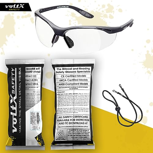 voltX CONSTRUCTOR Clear Full Lens Reading Safety Glasses +1.0 Dioptre - color: Clear, size: +1.0 Dioptre