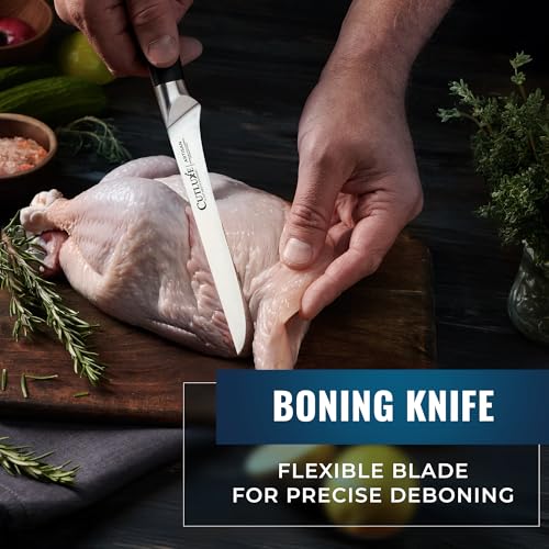 Cutluxe Butcher Knife Set, Brisket, Breaking, Boning & Fillet for Meat - size: 4 Pcs Brisket Knife Set