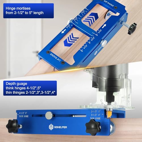 Door Hinge Jig, Door Hinge Template Kit for Router, Blue One - style: Blue One