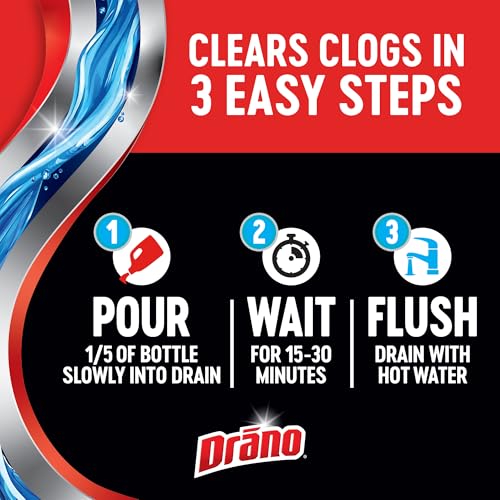 Drano Max Gel Drain Clog Remover & Cleaner, Safe for All Pipes, 80oz 2-Pack - size: 80 Fl Oz (Pack of 2)