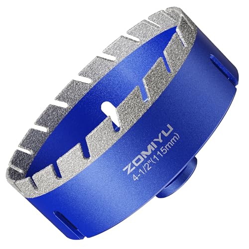4-1/2" Diamond Hole Saw, Wet/Dry Diamond Core Bit for Tile Granite - size: 4-1/2"(115mm)