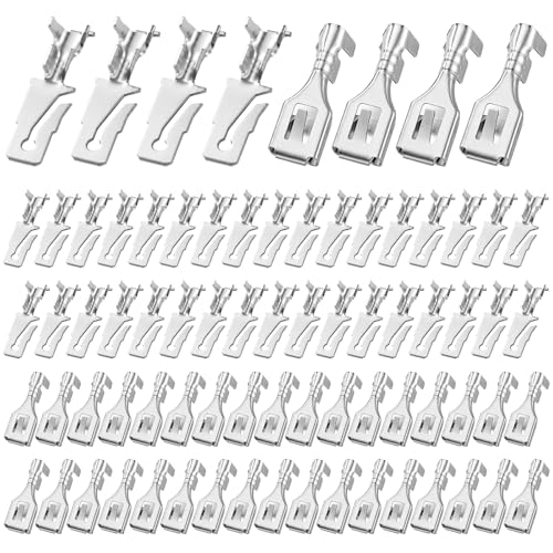 LEIFIDE 100 Pcs Electrical Terminals Kit Compatible with 56 Series, Sliver - color: Sliver