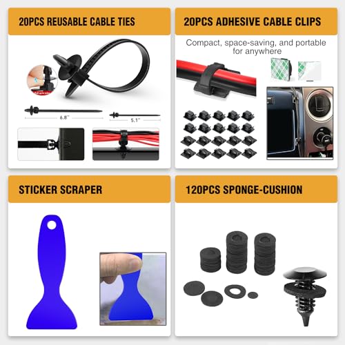 GOOACC 330Pcs Trim Removal Tool Auto Push Pin Bumper Retainer Clip Set - color: 330Pcs Clips Removal Kit Blue