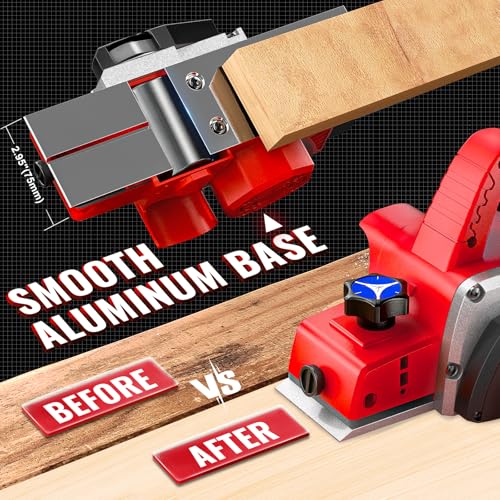 MtiolHig Cordless Planer Compatible with Milwaukee 18V Battery,Tool Only - color: Red