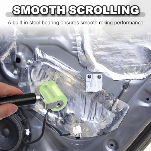 HARFINGTON 2pcs Car Seam Roller Automotive Audio Sound Deadening Roller - color: Green, size: 50mm/2"