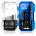 Triple Spiral Flute Cobalt Drill Bit Set (Pro - TiAlN Coated), Metal Drill Bit Set for Steel, Hardened Metal, Stainless Steel, 16PCS Drill Bits 1/16" to 3/8" with Index Storage Case - size: 1/16" to 3/8" (16pcs Pro Set)