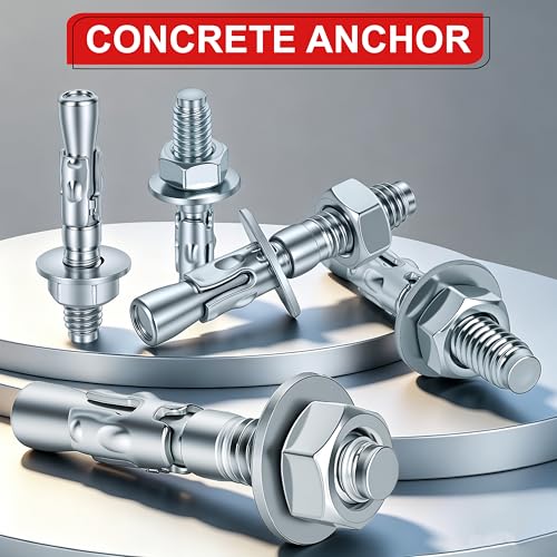 5/16 x 2 in Wedge Anchors 12 pcs Galvanized Concrete Anchors - size: 5/16 x 2In