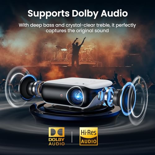 Official Licensed Google TV - HAPPRUN 4K Supported Outdoor Smart Projector - style: Official Licensed Google TV