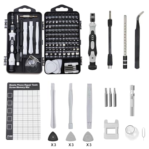122 in 1 Precision Screwdriver Set Magnetic Professional Computer Repair Tool Kit Small Electronic Screwdriver Set for Phone, PC, Watch, Game Console, Tablet, Camera, Modding, and DIY Projects