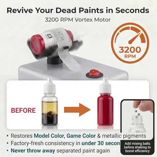 Paint Mixer & Nail Polish Shaker for Model Paints & Nail Polish - color: Silver
