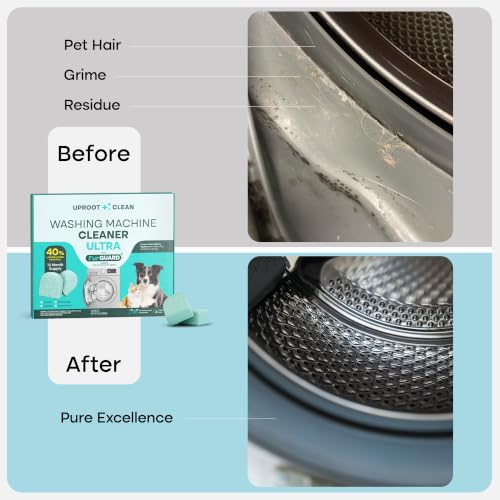 Uproot Clean Washing Machine Cleaning Tablets Ultra 40% Stronger, 24 Pack - style: Ultra