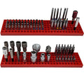Free Zone Bit Organizer Set, 316-Hole 1/4" Hex Bit Toolbox Storage - color: Red