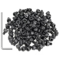 105 Pieces M4 x 5mm Socket Head Cap Screws, Thread Pitch 0.7mm, Sutemribor M4 Black Screws, 12.9 Grade Alloy Steel, Black Oxide Finish, Fully Threaded - size: M4 x 5mm, style: Socket Head