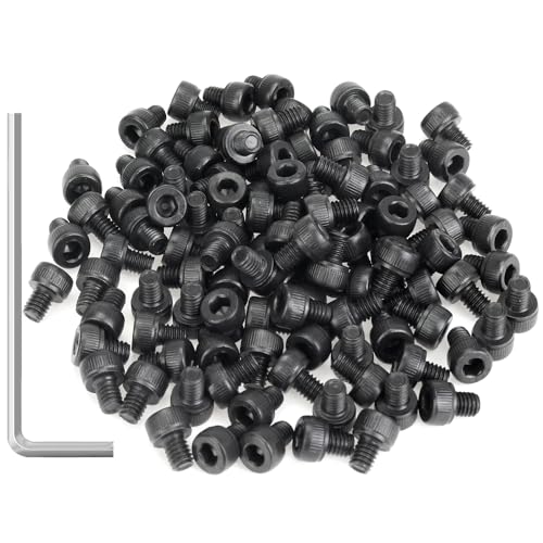 105 Pieces M4 x 5mm Socket Head Cap Screws, Thread Pitch 0.7mm, Sutemribor M4 Black Screws, 12.9 Grade Alloy Steel, Black Oxide Finish, Fully Threaded - size: M4 x 5mm, style: Socket Head