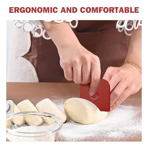 Pan Scraper, 10 Pcs Pot & Dish Scraper Plastic, Sturdy Scraper Kitchen Tool, Red - color: Red, size: 10 Pcs