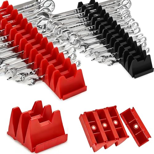 96 pcs Magnetic Modular Wrench Organizers for Tool Drawers - Wrench Rack with Metric&SAE Labels,Tool Storage Set Wrench Holder,Festival for Father and Boyfriend - style: 96 PCS