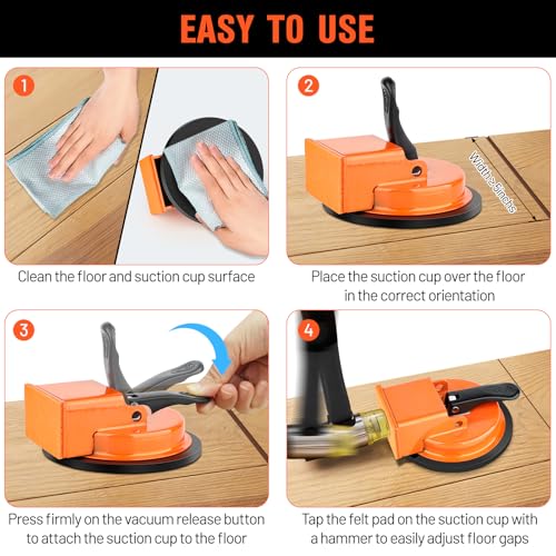 Floor Gap Fixer Tool, Suction Cup Tile Leveler, Heavy Duty Floor Gap Fixer | Tile Countertop Installation Tools for Wood, Tiles, Vinyl, Laminate Flooring