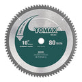 TOMAX 10-Inch 80 Tooth TCG Aluminum and Non-Ferrous Metal Saw Blade with 5/8-Inch Arbor - size: 10" 80T